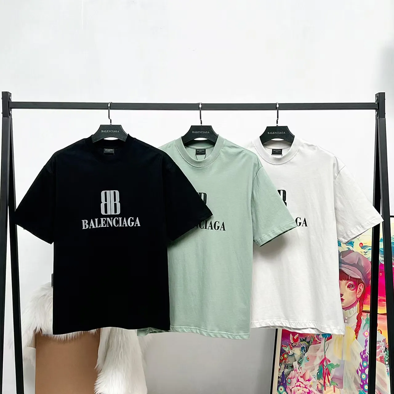 # 25SS B Logo # BALENCI*GA # 260g * 1 1 os Same Style！！ ：3266# Sizes：xs-L ： 3 （ . . ）